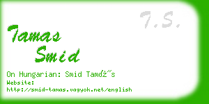 tamas smid business card